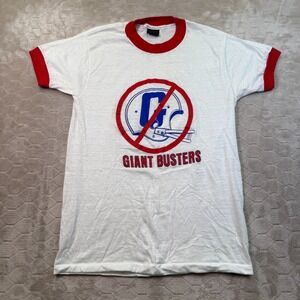 VTG 80s Anti NY Giants Shirt Sz Md Touch of Gold Giant Busters 49ers Ringer Tee